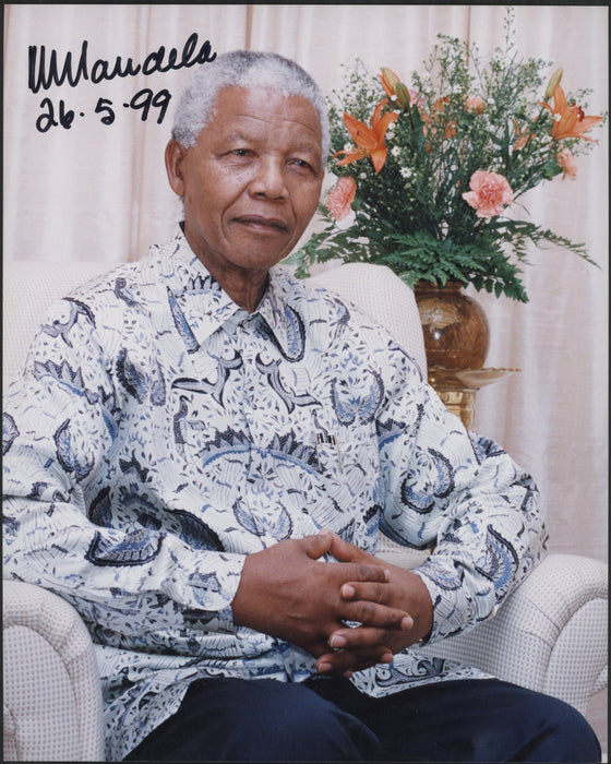 Nelson Mandela Signed Photo