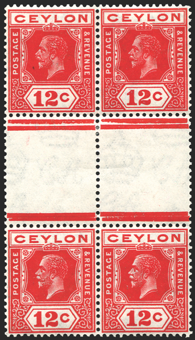 CEYLON 1921-32 12c rose-scarlet, SG347b