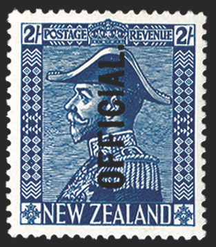 NEW ZEALAND 1927-33 2s light blue 'Admiral' Official, SGO112