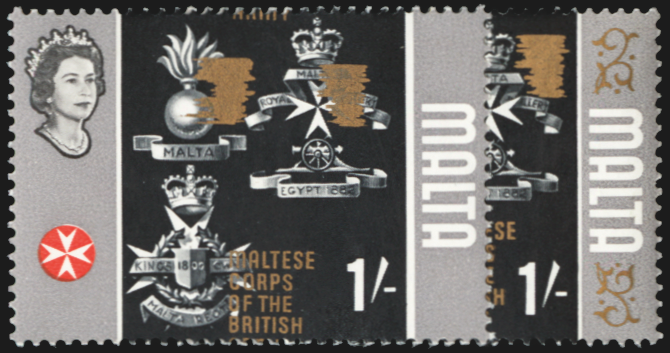 MALTA 1965-70 1s 'Maltese Corps' error, SG340b