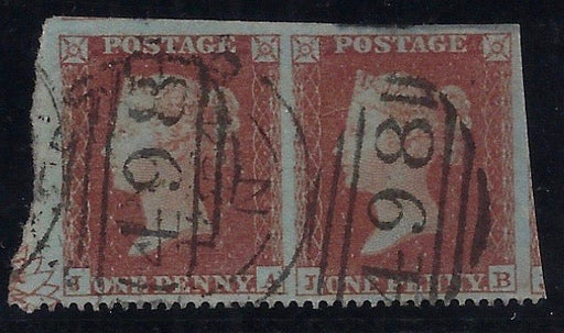 Great Britain 1854 1d Red Brown Plate 1. 181. SG17a