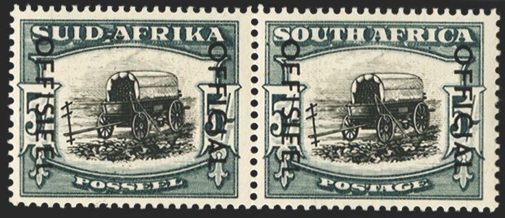SOUTH AFRICA 1950-54 5s black and blue-green Official, SGO49