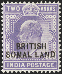 Somaliland Protectorate 1903 2a violet variety, SG27d