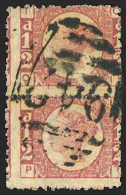CYPRUS 1878-80 Great Britain ½d rose-red, plate 13, Cancel, SGZ14