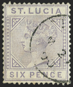 ST LUCIA 1883-86 6d lilac, SG35