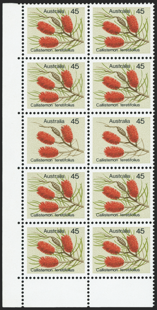 AUSTRALIA 1975 45c 'wild flowers' (UNUSED), SG609b