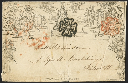 Great Britain 1840 1d Mulready Envelope (Forme 3, Stereo A160), SGME2