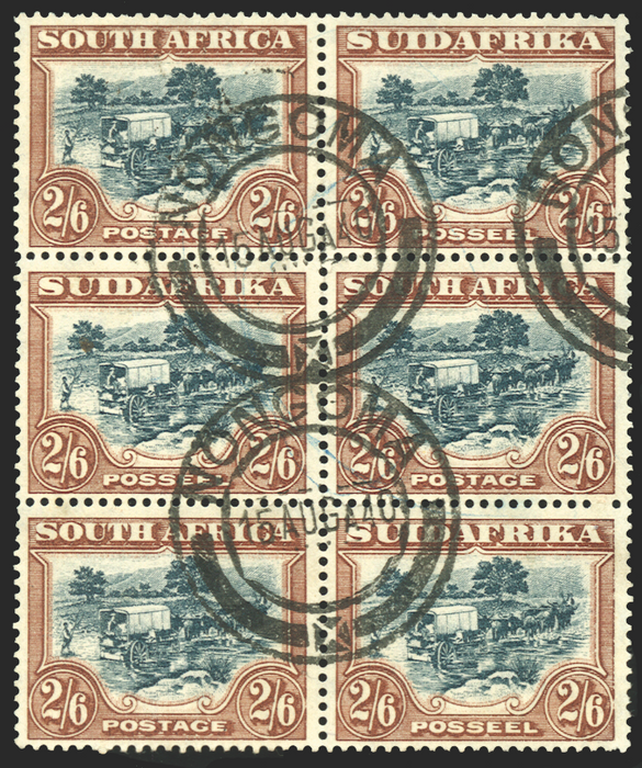 SOUTH AFRICA 1930-45 2s6d (slate-) green and brown, SG49