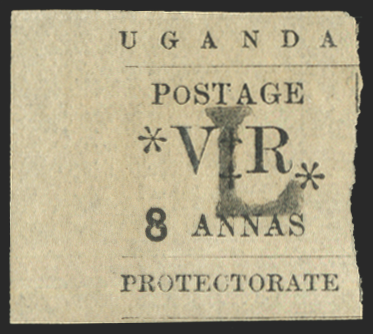 UGANDA 1896 8a black variety, SG74a