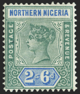 NORTHERN NIGERIA 1900 2s6d green and ultramarine, SG8