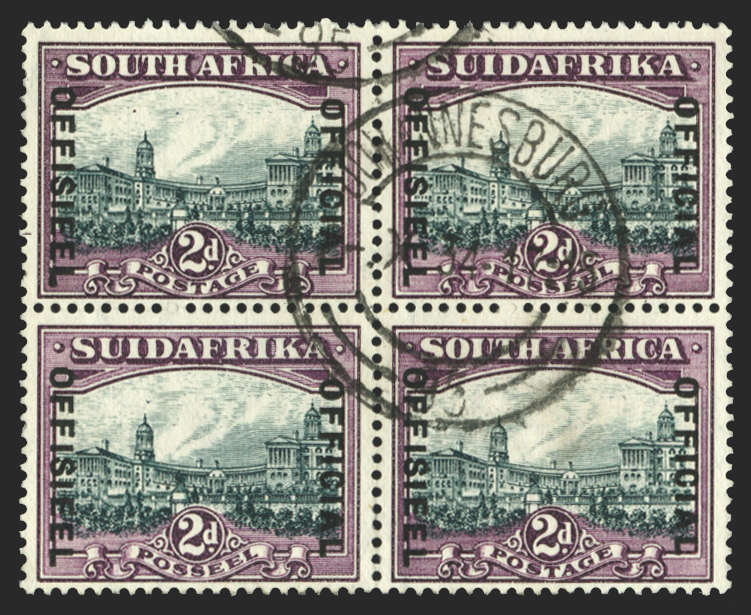 SOUTH AFRICA 1930-47 2d slate-grey and lilac Official, variety,SGO14w