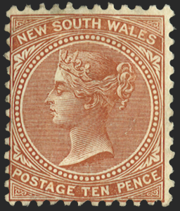 Australia New South Wales 1899 9d on 10d dull brown, SG309b