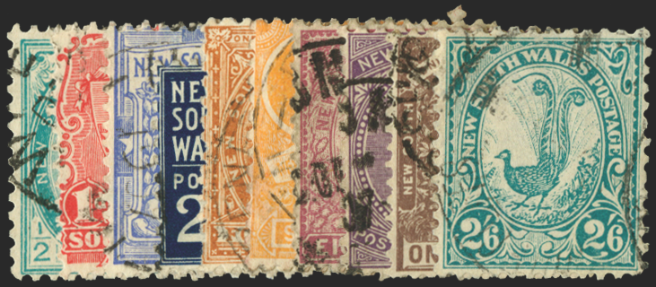 Australia New South Wales 1907 set of 10 to 2s6d, SG353/63