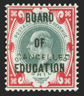 Great Britain 1902 1s dull green & carmine Board of Education, SGO87var