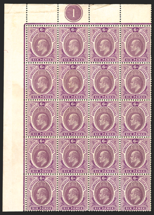 SOUTHERN NIGERIA 1907-11 6d dull purple and purple, SG39