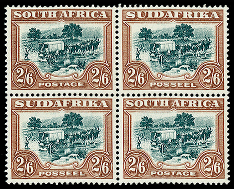 SOUTH AFRICA 1930-45 2s6d (slate-) green and brown variety, SG49aw