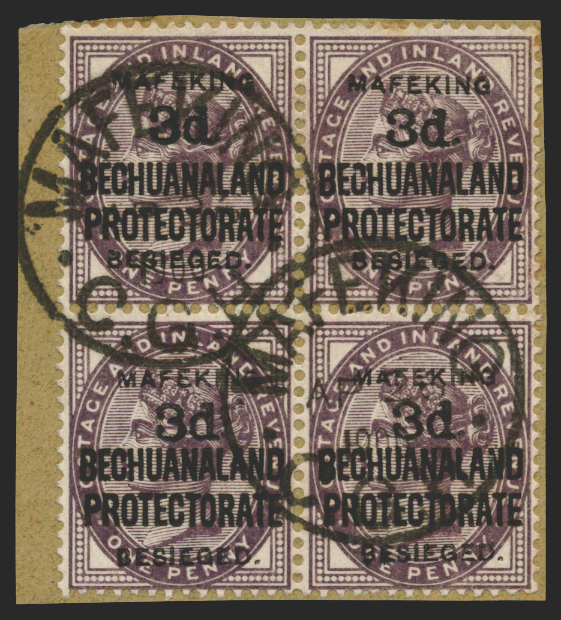 South Africa Mafeking 1900 3d on 1d lilac, SG12