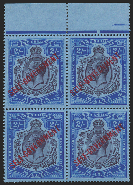 MALTA 1922 'SELF-GOVERNMENT' 2s purple and blue/blue, SG111