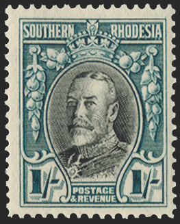 SOUTHERN RHODESIA 1931-37 1s black and greenish blue, SG23b