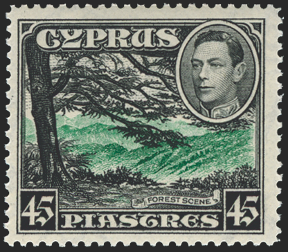 CYPRUS 1938-51 45pi green and black, SG161