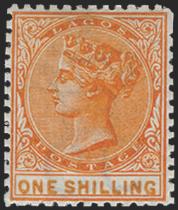 Nigeria (Lagos) 1874-75 1s orange, SG8a