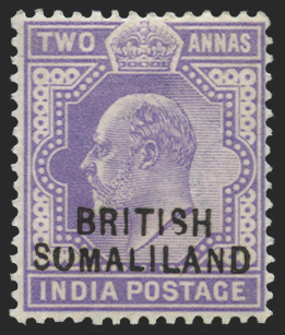 SOMALILAND PROTECTORATE 1903 2a violet, variety, SG27c