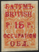 BATUM BRIT OCC 1919 15r on 1k orange (UNUSED), SG20avar