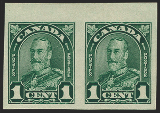 CANADA 1930-31 1c green error, SG289da