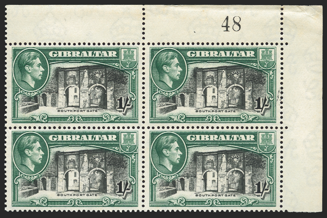 GIBRALTAR 1938-51 1s black and green, SG127a
