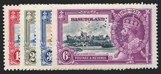 BASUTOLAND 1935 Silver Jubilee set of 4 (SPECIMEN), SG11s/14s
