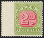 AUSTRALIA 1922-30 2d carmine and yellow-green Postage Due, SGD94var