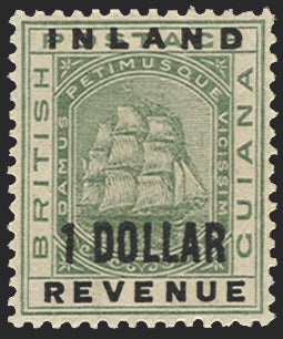 BRITISH GUIANA 1888-89 $1 green (UNUSED), SG185