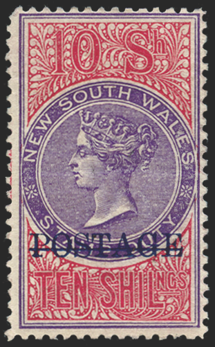 Australia New South Wales 1885-86 10s mauve and claret, SG241b