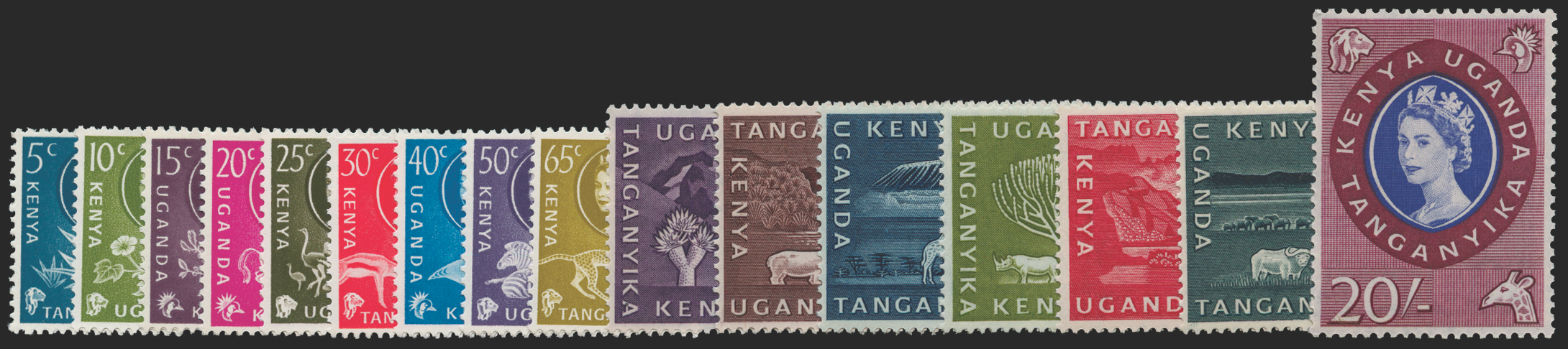 KUT 1960-62 set of 16 to 20s, SG183/98