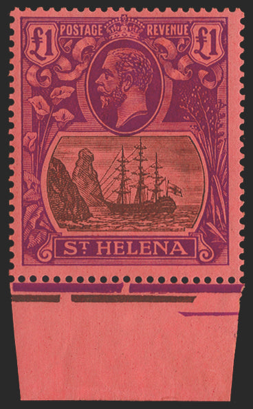 ST HELENA 1922-37 £1 grey and purple/red, SG96