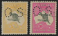 Australia 1915-28 5s grey and yellow, 10s grey and pink, SGO50/1
