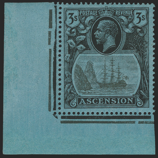 Ascension 1924-33 3c grey-black and black/blue, SG20c