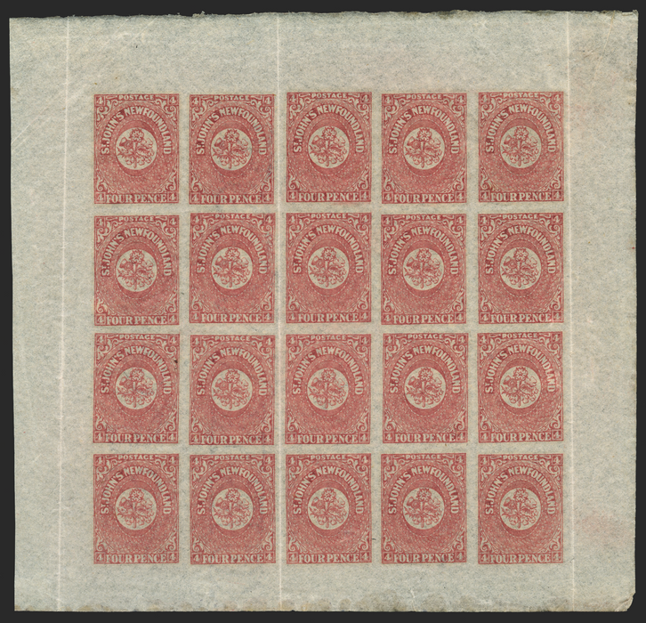 Newfoundland 1862-64 4d rose-lake, SG18