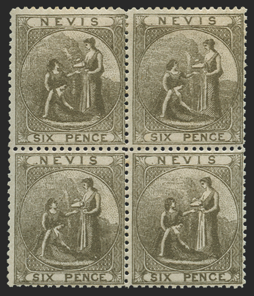 Nevis 1871-78 6d grey, SG19