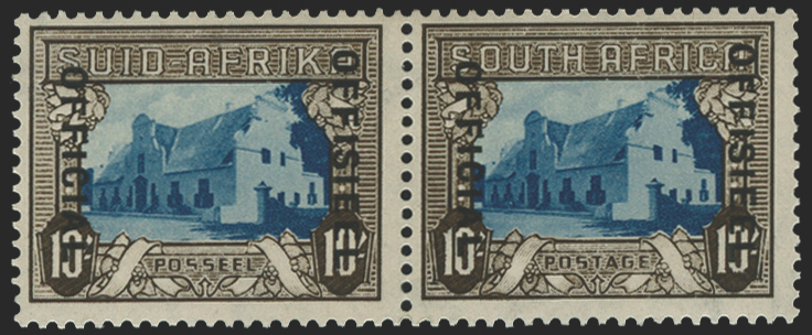 SOUTH AFRICA 1935-49 10s blue and sepia Official, SGO29