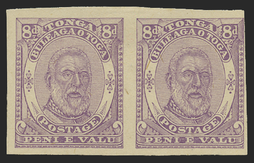 Tonga 1892 8d mauve plate proof, SG13