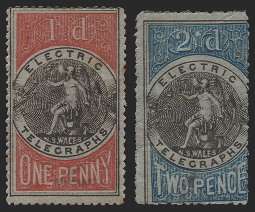 Australia New South Wales 1871 1d and 2d Telegraphs, SGT1/2