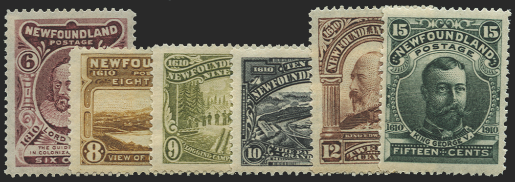 Newfoundland 1911 set of 6 to 15c, SG111/16
