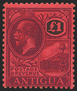 ANTIGUA 1921-29 £1 purple and black/red (UNUSED), SG61