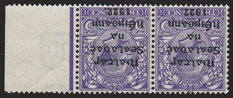 IRELAND 1922 3d violet variety, SG36y