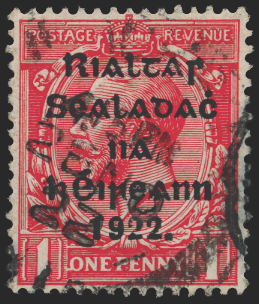 IRELAND 1922 1d scarlet variety, SG31b