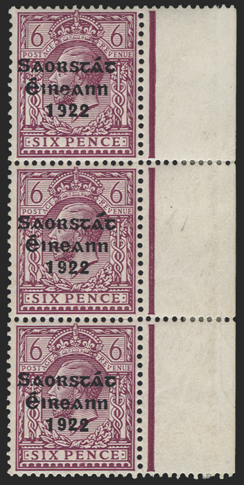 IRELAND 1922-23 6d reddish purple variety, SG60a