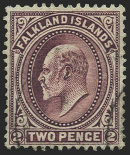Falkland Islands 1904-12 2d purple variety, SG45ax