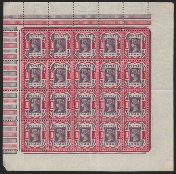 Great Britain 1890 10d dull purple & scarlet "Jubilee", SG210b