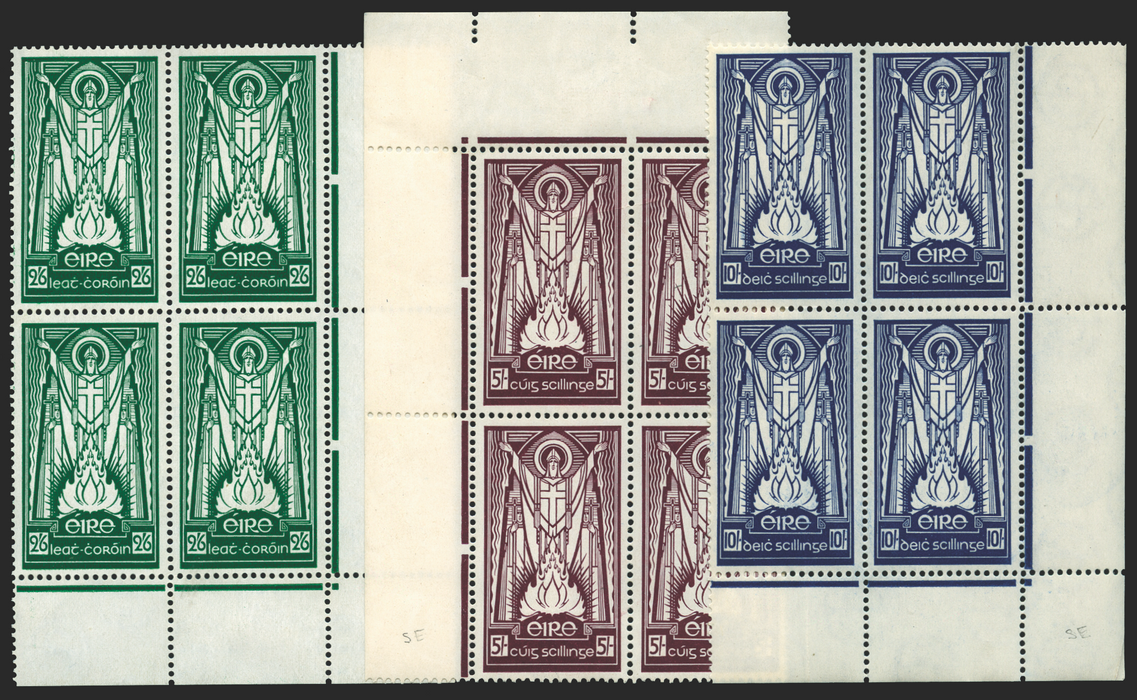 Ireland 1937 "St Patrick" set of 3 to 10s, SG102/4